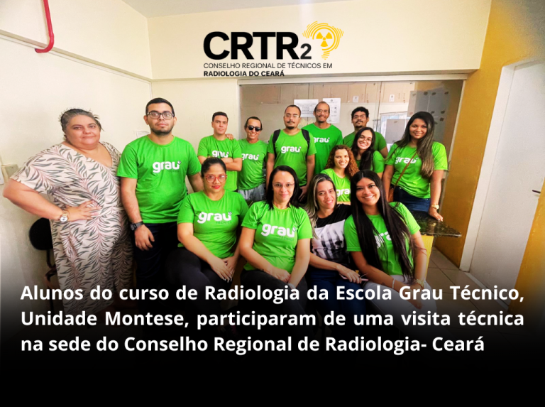 Alunos do curso de Radiologia da Escola Grau Técnico, Unidade Montese, participaram de uma visita técnica na sede do Conselho Regional de Radiologia- Ceará
