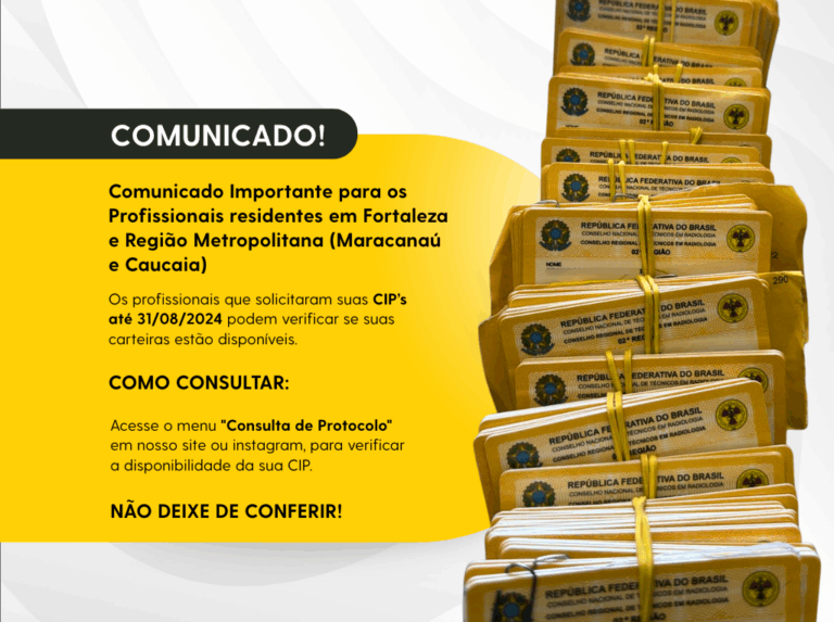 Comunicado a categoria residentes de Fortaleza e região Metropolitana Maracanau e Caucaia